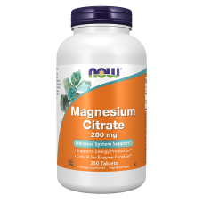 Magnesium Citrate 200mg 250 Tabs, NOW Foods - tab