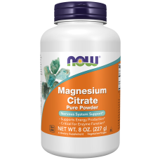 Magnesium Citrate Pure Powder 227g, NOW Foods - Unflavoured