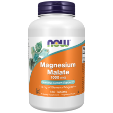 Magnesium Malate 1000mg 180 Tabs, NOW Foods - Tabs