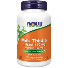 Milk Thistle Extract 150mg Silymarin 120mg 120 Veg Caps, NOW Foods - caps