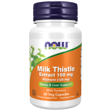 Milk Thistle Extract 150mg Silymarin 120mg 60 Veg Caps, NOW Foods - Veg Caps