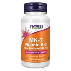 MK-7 Vitamin K-2 300mcg 120 Veg Caps, NOW Foods - Caps