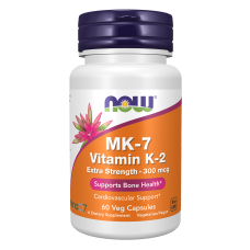 MK-7 Vitamin K-2 300mcg 60 Veg Caps, NOW Foods - Caps