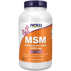 MSM 1000mg 240 Veg Caps, NOW Foods - Caps