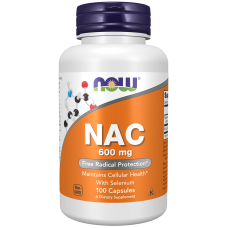 NAC 600mg 100 Veg Caps, NOW Foods - Veg Caps