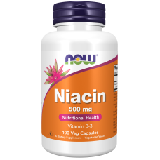 Niacin 500mg Vitamin B-3 100 Caps, NOW Foods - caps