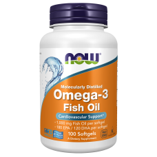 Omega 3 100 Softgels, NOW Foods - caps