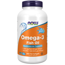 Omega 3 200 Fish Softgels, NOW Foods - softgels