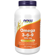 Omega 3-6-9 1000mg 250 Softgels, NOW Foods - softgels