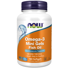Omega 3 Mini Gels 180 Softgels,NOW Foods - Softgels