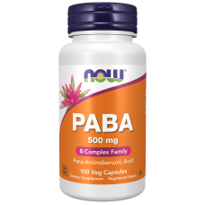 PABA 500mg 100 Caps, NOW Foods - Caps