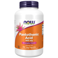 Pantothenic Acid 500mg, 250 Caps, Now Foods - Caps
