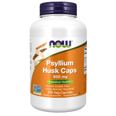 Psyllium Husk 500mg 200 Veg Caps, NOW Foods - Veg Caps