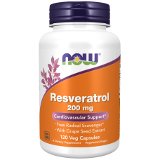 Resveratrol 200mg 120 Veg Caps, NOW Foods - Veg Caps