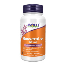 Resveratrol 50mg 60 Veg Caps, NOW Foods - Veg Caps
