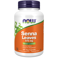 Senna Leaves 470mg 100 Veg Caps, NOW Foods - Veg Caps