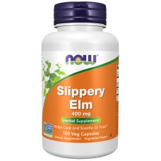Slippery Elm 400mg 100 Veg Caps, NOW Foods - Veg Caps