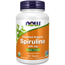 Spirulina 500mg 200 Tabs, NOW Foods - tab