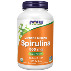 Spirulina 500mg 500 Tabs, NOW Foods - Tab