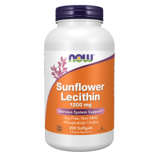 Sunflower Lecithin 1200mg 200 Softgels, NOW Foods - Softgels