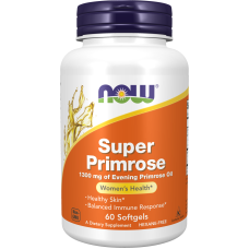 Super Primrose Oil 1300mg 60 Softgels, NOW Foods - Softgls