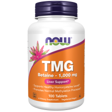 TMG Trimethylglycine 1000mg 100 Tabs, NOW Foods - Tabs