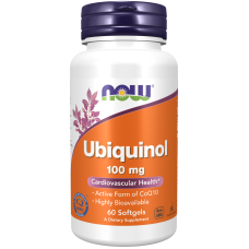 Ubiquinol CoQ10 100mg 60 Softgels, NOW Foods - Softgels