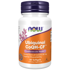 Ubiquinol CoQH-CF 50mg 60 Softgels, NOW Foods - Softgels