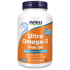 Ultra Omega 3 180 Softgels, NOW Foods - softgels