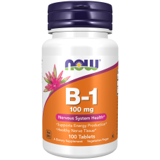 Vitamin B-1 100mg 100 Tabs, NOW Foods - Tabs
