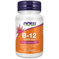 Vitamin B-12 2000mcg 100 Lozenges, NOW Foods - Lozenges