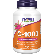 Vitamin C-1000 100 Caps, NOW Foods - caps