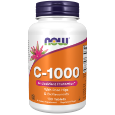 Vitamin C-1000 with Rose Hips 100 Tabs, NOW Foods - tab