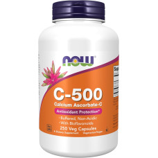 Vitamin C-500 Calcium Ascorbate-C with Bioflavonoids 250 Veg Caps, NOW Foods - Veg Caps