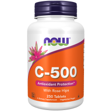 Vitamin C-500 With Rose Hips 250 Tabs, NOW Foods - Tabs