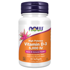 Vitamin D-3 5000iu 30 Softgels, NOW Foods - sofgels