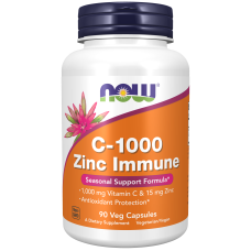 Vitamin С-1000 Zinc Immune Support 90 Caps, NOW Foods - Caps