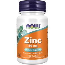 Zinc 50mg 100 Tabs, NOW Foods - Tab