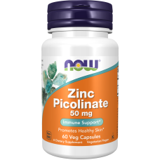 Zinc Picolinate 50mg 60 Caps, NOW Foods - caps