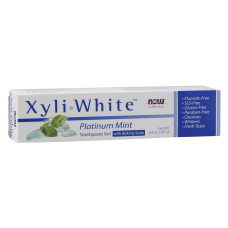 Зубная Паста XyliWhite Platinum Mint Toothpaste Gel 181g, NOW Foods - Mint