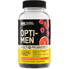 Opti Men Multi plus Probiotics 90 Gummies, Optimum Nutrition - Fruits