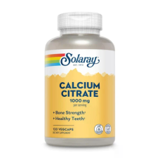 Calcium Citrate 1000mg 120 Veg Caps, Solaray - Veg Caps