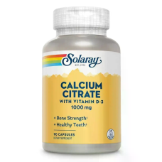 Calcium Citrate Vitamin D-3 1000mg 90 Caps, Solaray - Caps