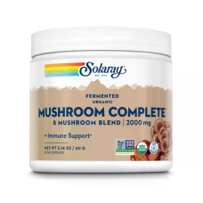 Fermented Organic Mushroom Complete 2000mg 60g, Solaray - unflavored