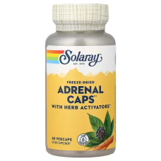 Freeze-Dried Adrenal Caps with Herb Activators 60 Veg Caps, Solaray - Caps
