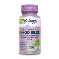 Ginkgo Biloba 60mg 60 Veg Caps, Solaray - caps