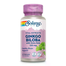 Ginkgo Biloba with Gotu Kola 120mg 30 Veg Caps, Solaray - Veg Caps
