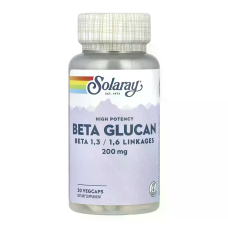 High Potency Beta Glucan 200mg 30 Veg Caps, Solaray - Veg Caps