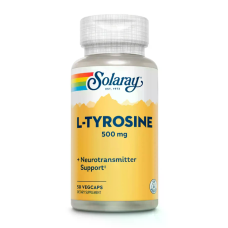 L-Tyrosine 500mg 50 Veg Caps, Solaray - Veg Caps