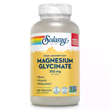 Magnesium Glycinate 350mg 240 Veg Caps, Solaray - Caps